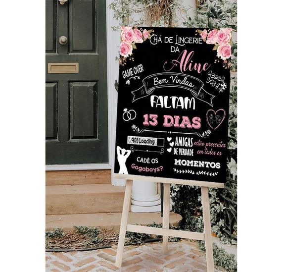 Placa Personalizada para Chá de Lingerie