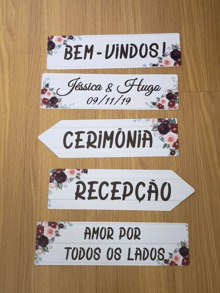 Placas Indicativas para Casamento