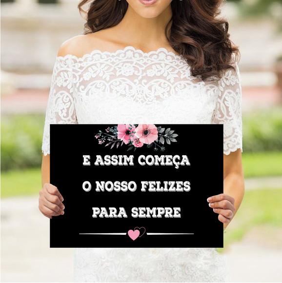 Placas para Casamento- Felizes para Sempre