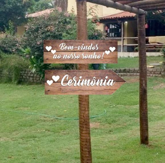 Placas Rústica Indicativa e Sinalização