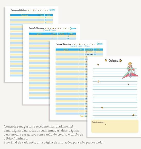Planner Financeiro - Pequeno Principe