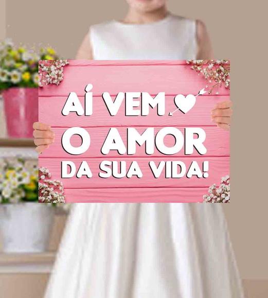 Plaquinha para casamento