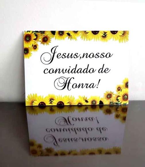 Plaquinha para casamento