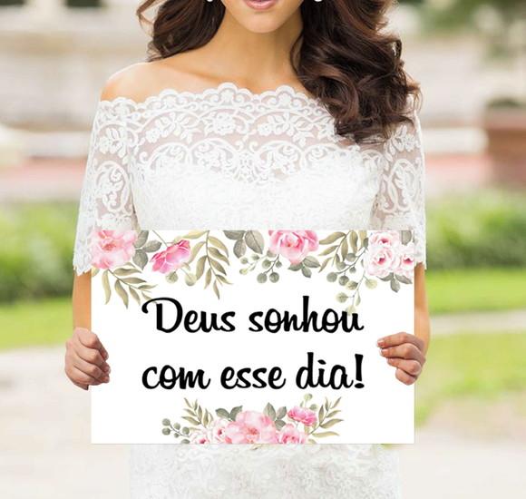 Plaquinha para Casamento -deus Sonhou com Esse Dia