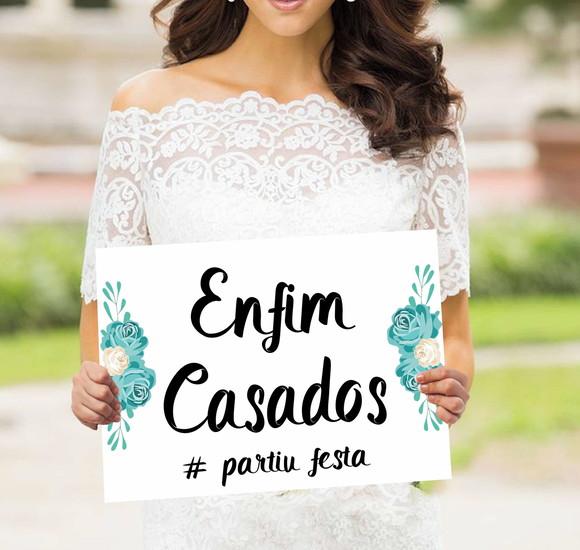 Plaquinhas para casamento