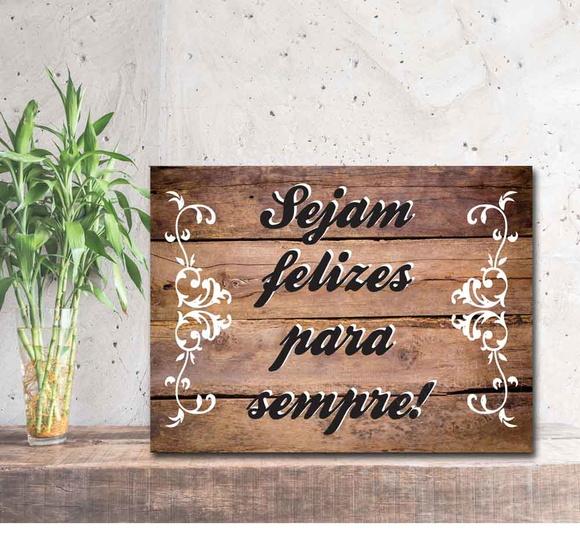 Plaquinhas para casamento