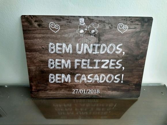 Plaquinhas para Casamento - Bem Casados