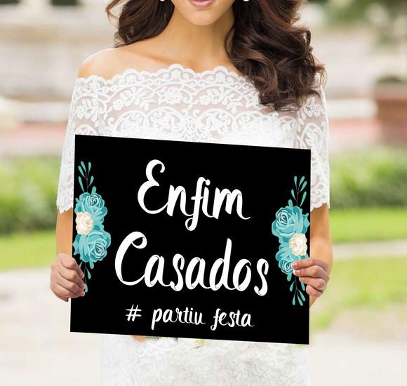 Plaquinhas para Casamento - Enfim Casdos