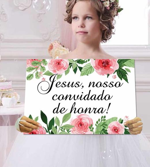 Plaquinhas para Casamento - Jesus Nosso Convidado