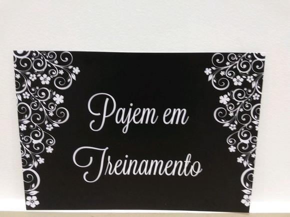 Plaquinhas para Casamento - Pajem em Treinamento