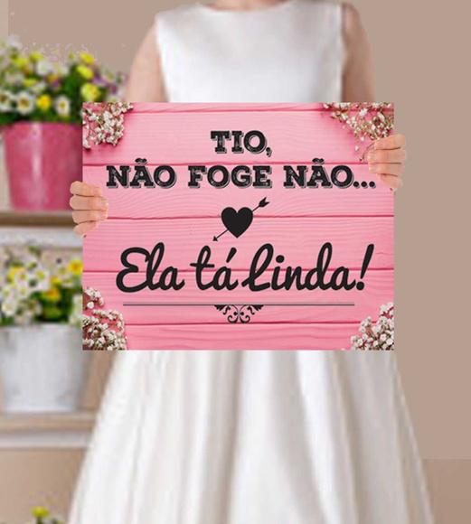 Plaquinhas para Casamento - Não Foge Não