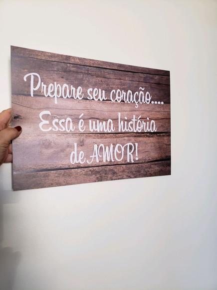 Plaquinhas para Casamento - Prepare Seu Coração