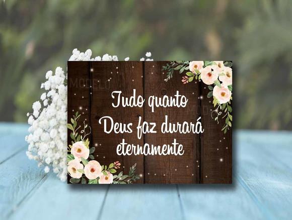 Plaquinhas para Casamento - Tudo Quanto Deus Faz