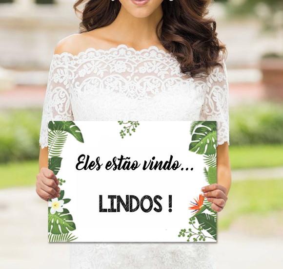Plaquinhas para Casamento -com a Sua Frase