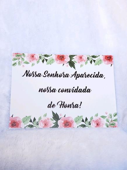 Plaquinhas para Casamento -nossa Senhora Aparecida