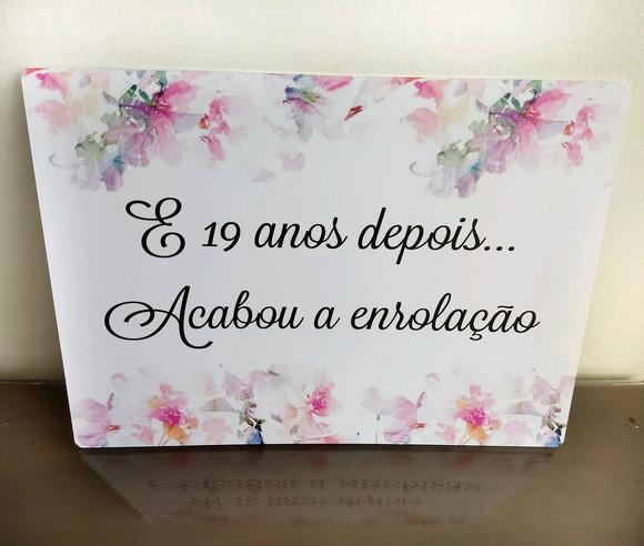 Plaquinhas para Casamento- Acabou a Enrolação