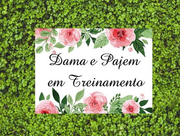 Plaquinhas para casamento- Daminha em treinamento