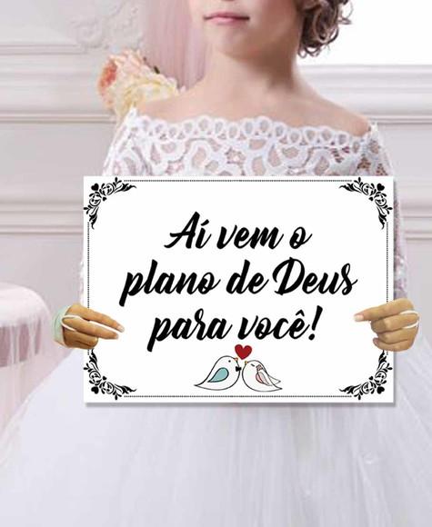 Plaquinhas para Casamento- Plano de Deus