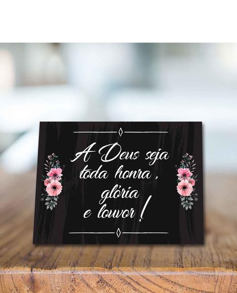 Plaquinhas para Casamento-a Deus Seja Toda Honra