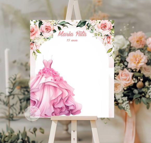 Quadro de Assinatura -rosas
