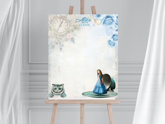Quadro de Assinatura- Alice no Pais das Maravilhas