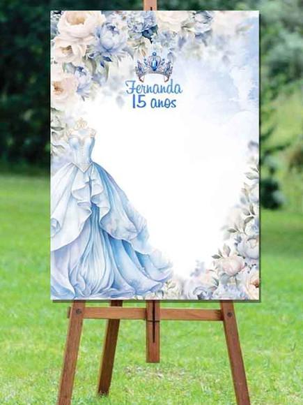 Quadro de Assinaturas com Flores - 15 Anos