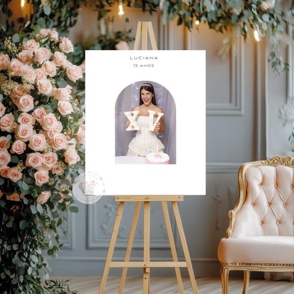 Quadro de Assinaturas 15 Anos Luxo com Foto