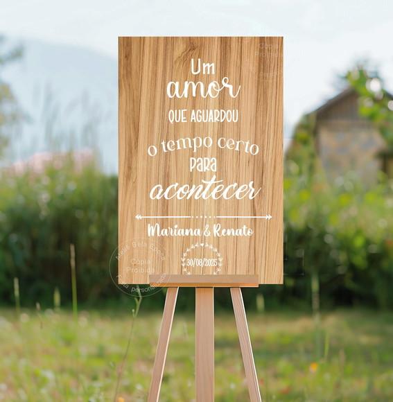 Quadro Decorativo de Casamento - Um Amor Que Aguardou