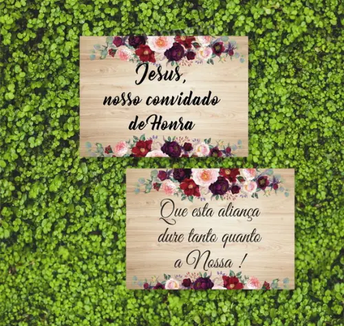 2 Plaquinhas para Pajens e Daminhas