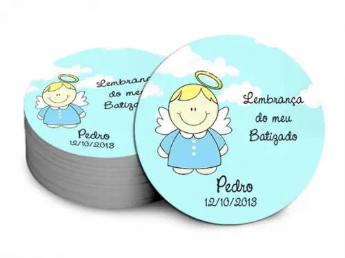 Adesivo para latinha - Batizado