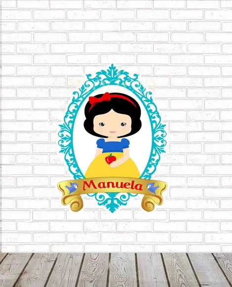 Branca de neve - placa decorativa