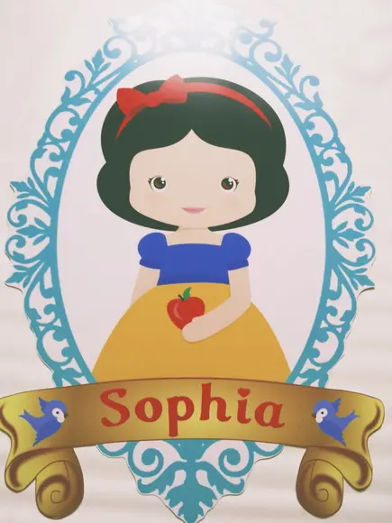 Branca de neve - placa decorativa