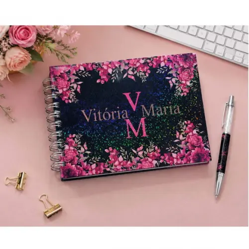 Caderno de Assinaturas e Caneta - 15 Anos