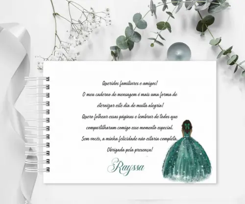 Caderno de Assinaturas e Mensagens - 15 Anos