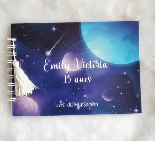 Caderno de Assinaturas e Mensagens - 15 Anos