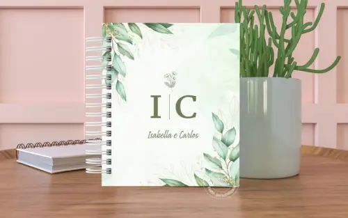 Caderno de Assinaturas e Mensagens - Casamento