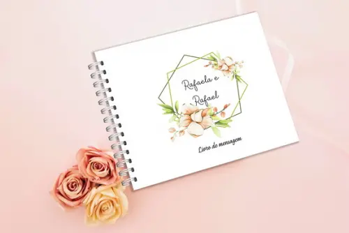 Caderno de Assinaturas e Mensagens - Casamento