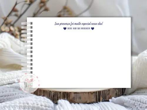 Caderno de Mensagens e Caneta - Debutante