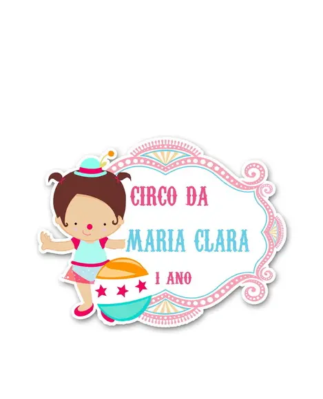 Circo rosa - placa em pvc