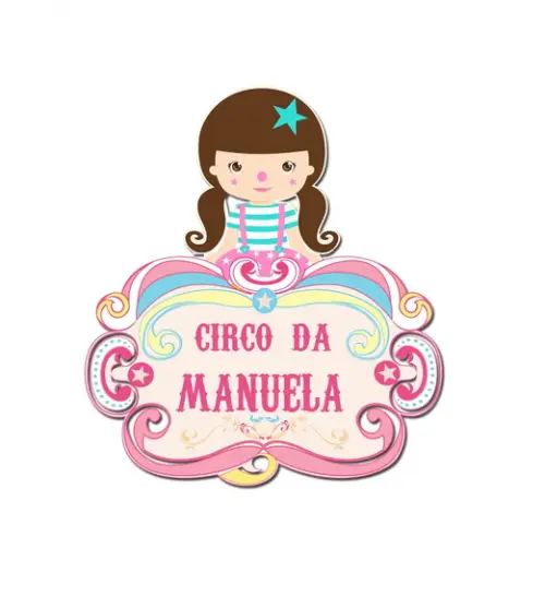 Circo rosa - Placa em pvc
