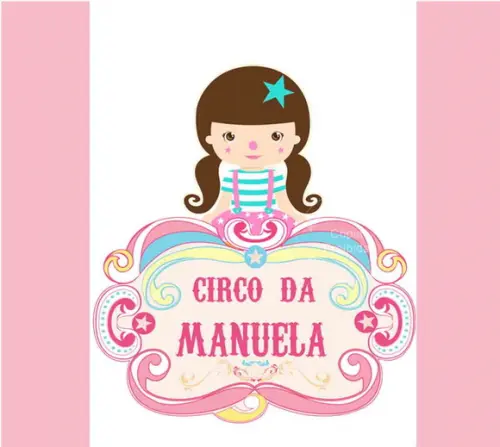 Circo rosa - Placa em pvc