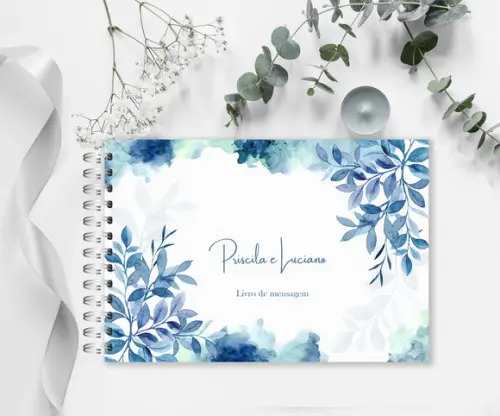 Guestbook - Livro de Assinaturas - Azul