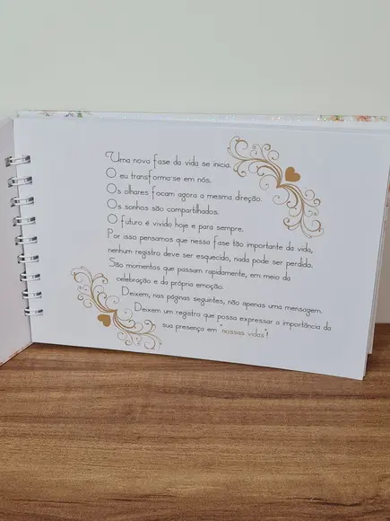 Livro de Assinaturas e Mensagens - Casamento