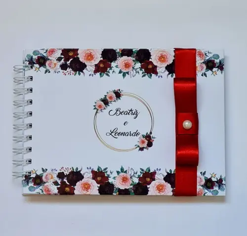 Livro de Assinaturas e Mensagens para Casamento
