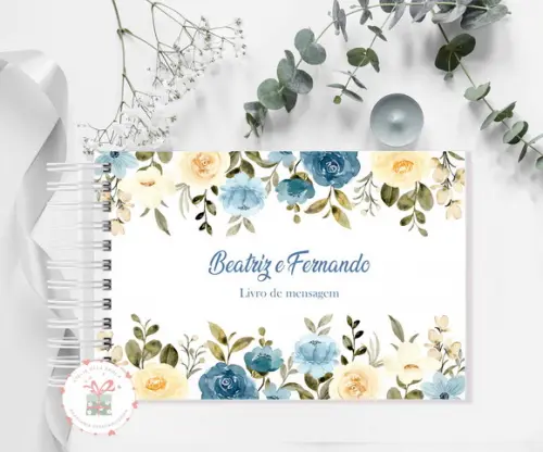 Livro de Assinaturas e Mensagens para Casamento
