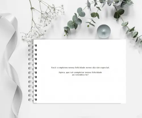 Livro de Assinaturas e Mensagens para Casamento