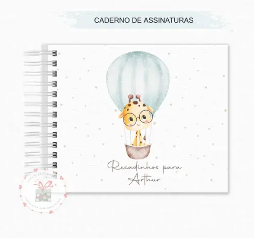 Livro de Mensagem e Assinatura Girafinha