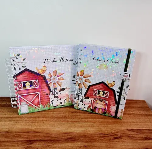 Livro do Bebê e Caderneta de Saúde -fazendinha