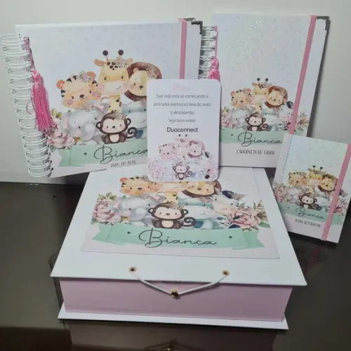 Livro do Bebê, Caderneta Vacinação, Porta Documento e Caixa