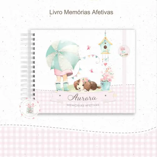 Livro Memorias Afetivas Menina Floral